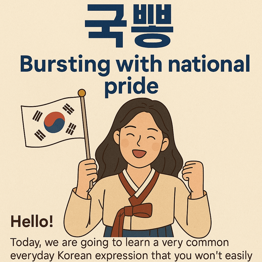 How to say "Bursting with national pride" in Korean?